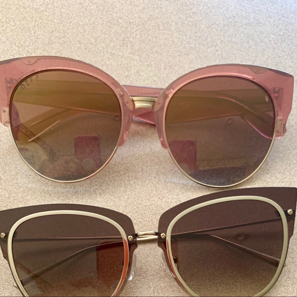 Diff eyewear sunglasses pink quartz crystal Stella